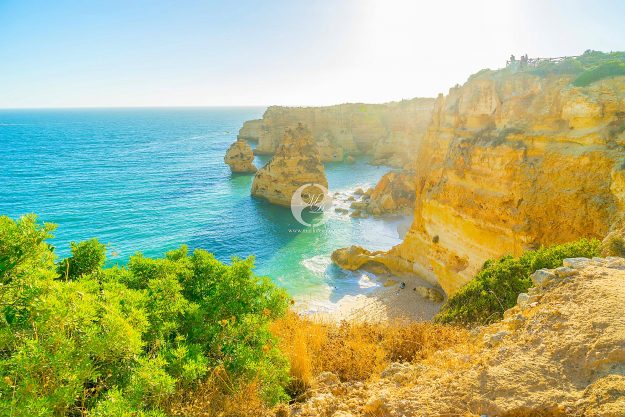 Algarve Sehenswürdigkeiten Reisebericht Marinha Beach Strandaussicht by markdeu